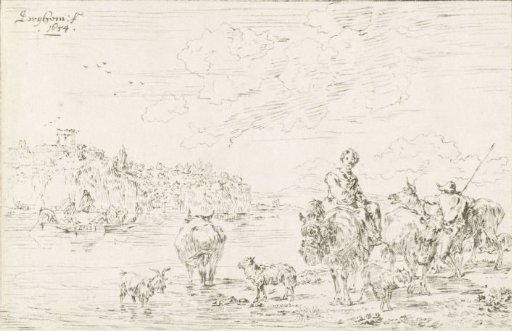 Woman on a mule