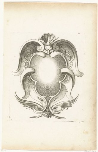 Cartouche with a shell at the top