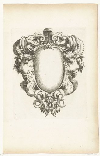 Cartouche with two nereids