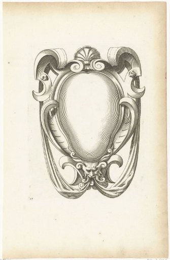 Cartouche with a mask