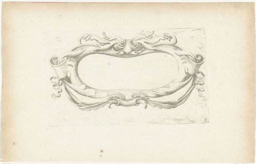 Cartouche with a mask