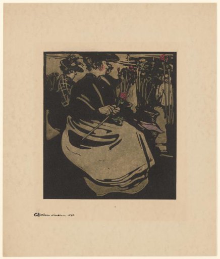 Flower seller with a rose