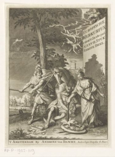 Dream of Mercury with a unicorn and Peace