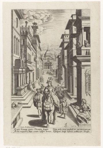 Lady on horseback in Florence