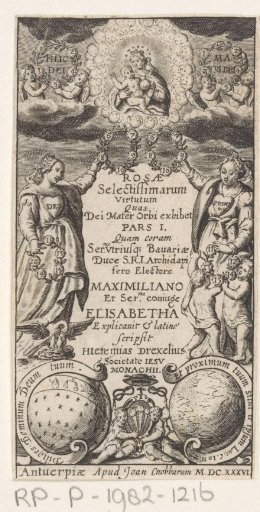 Madonna and standing women with wreaths