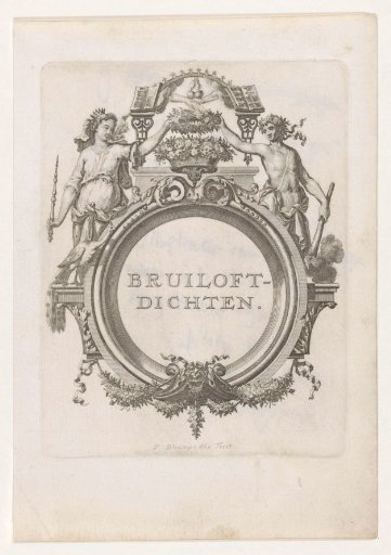 Bridal Couple and Symbols of Love and Marital Fidelity