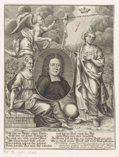 Allegorical representation with a portrait of Joachim Feller
