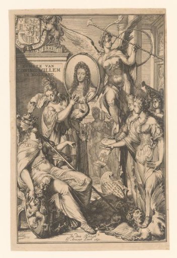 Allegory of the visit of William III of Orange to Holland with his portrait