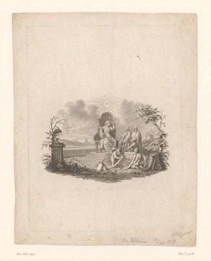 Allegory on the aid provided to Catholic poor in Amsterdam, 5 December 1787