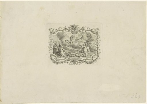 Allegory of Peace with Three Putti in a Cartouche