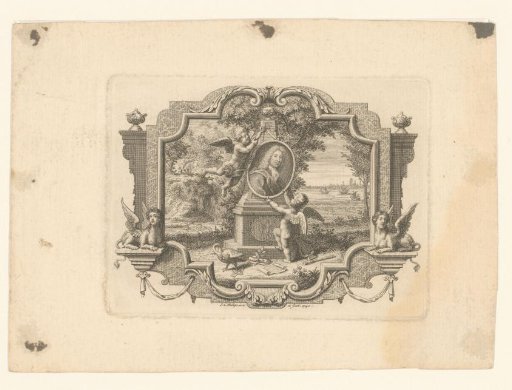 Two Putti Affixing the Portrait of Pieter Rabus to a Monument