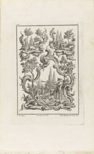 Shepherdess and shepherd with a midwinter horn