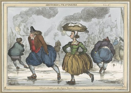Dutch steamers on the frozen Zuyder Zee