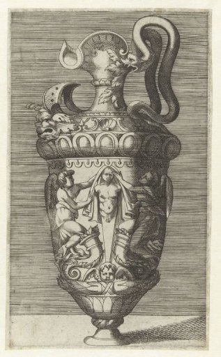 Vase with a double handle consisting of two snakes