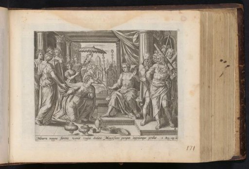 Solomon receives the Queen of Sheba