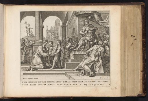 King Josiah tears his clothes upon hearing the law