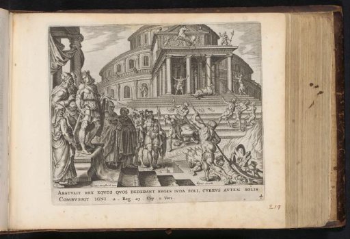 King Josiah removes the horses and chariots dedicated to the sun