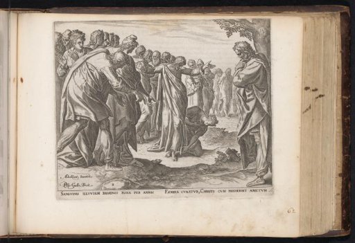 Christ healing a woman suffering from a hemorrhage