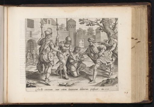 The merciless servant has his debtor arrested