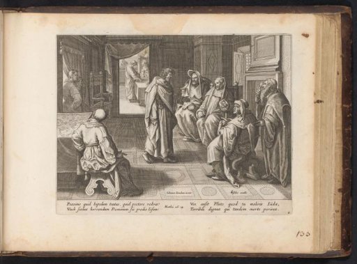 Judas Iscariot before the high priests