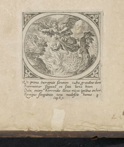 The first angel blows the trumpet