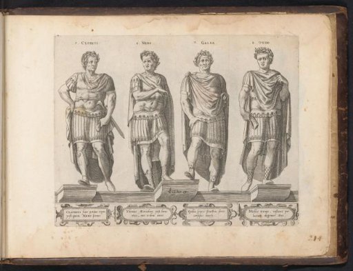 Roman Emperors Claudius I, Nero, Galba, and Otho