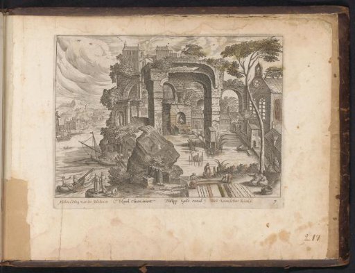 Landscape with a ruin in a pond