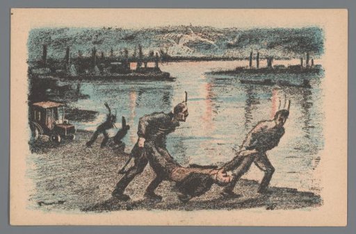 Soldiers Throwing a Man into the Danube