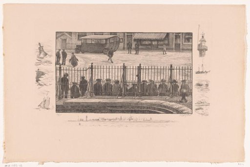 Figures on the street in Hellevoetsluis