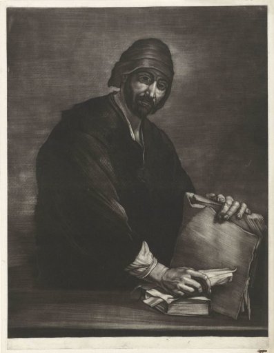 Philosopher with a Book and a Scroll