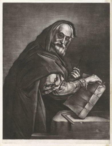 Philosopher with a Compass and a Book