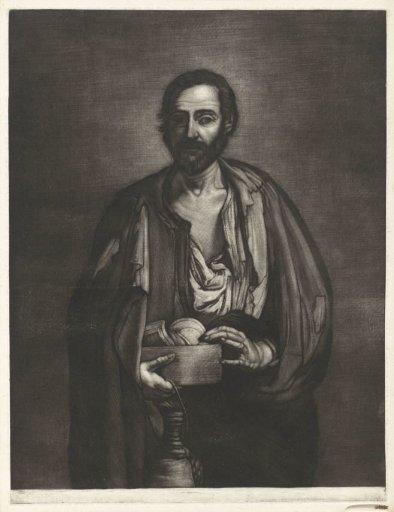 Beggar Philosopher with Wooden Bowl and Wine Bottle