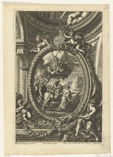 Wall decoration above the cornice and coving