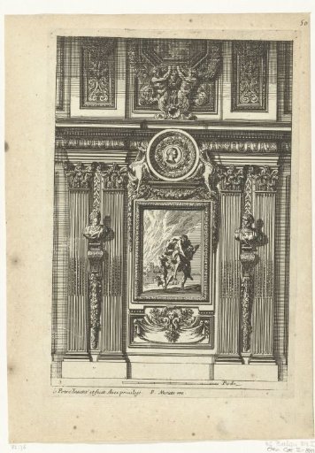 Wall decoration with a painting of Aeneas and Anchises