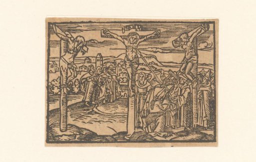 Christ on the Cross with Longinus stabbing him in the side