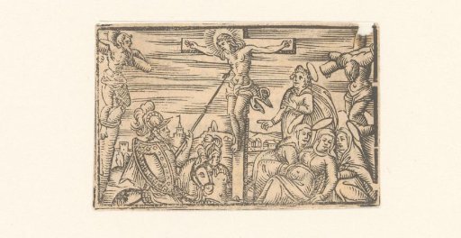 Christ on the Cross with Longinus stabbing him in the side