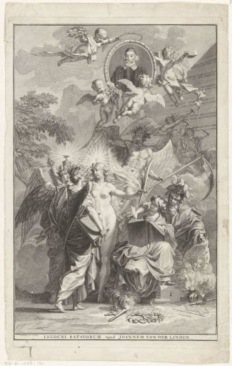Allegorical title page with the portrait of writer Edward Simson