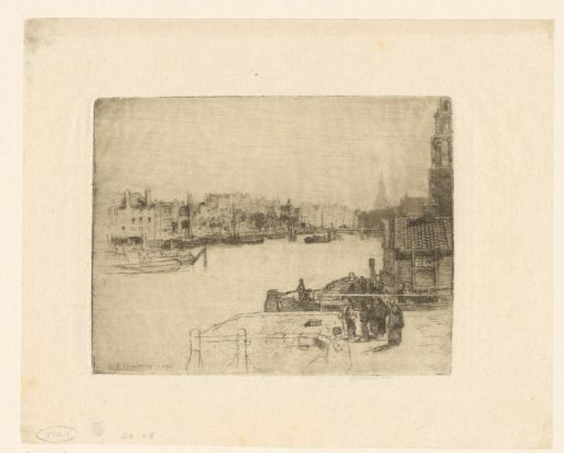 View of the Oudeschans with the Montelbaanstoren to the right