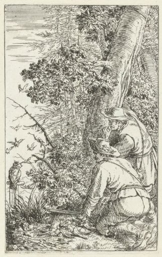 Bird Hunters with an Owl