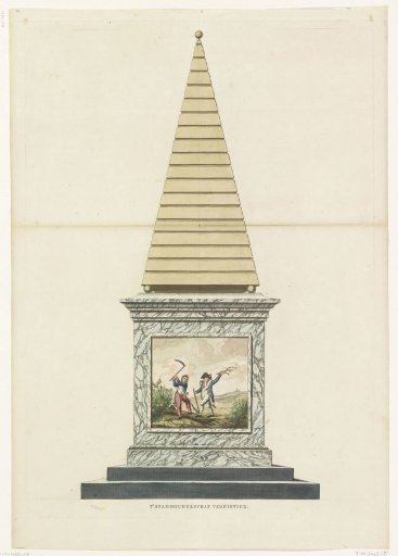 Destruction of the Statholderate, decoration in the Plantage, 1795