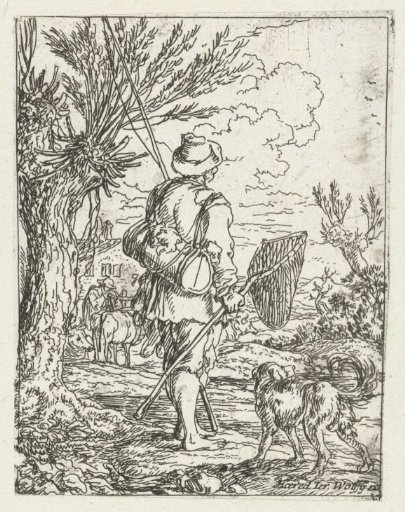 Fisherman with a Dog