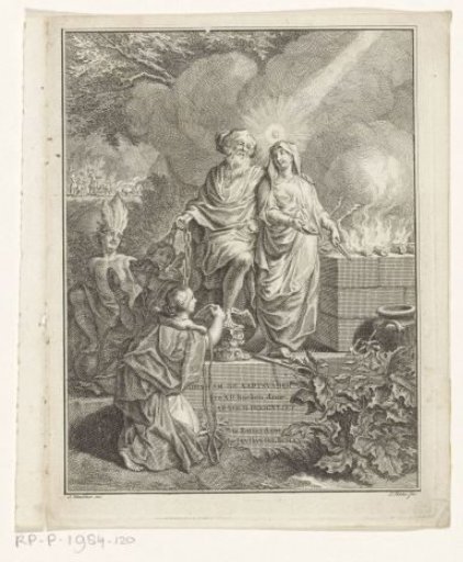 Allegorical title page with the patriarch Abraham and Truth