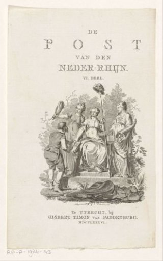 Allegorical representation with Liberty, Concord, and Abundance