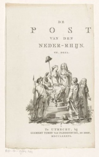 Allegorical representation with Liberty and Statecraft