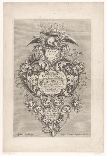 Cartouches with vines