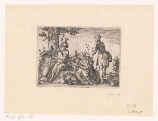 Beggar Family with a Bagpiper