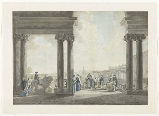 View of the Gardens of the Villa Medici in Rome