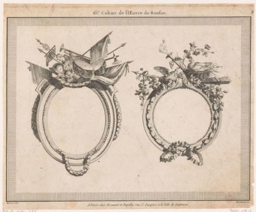 Medallions with Coats of Arms and Birds