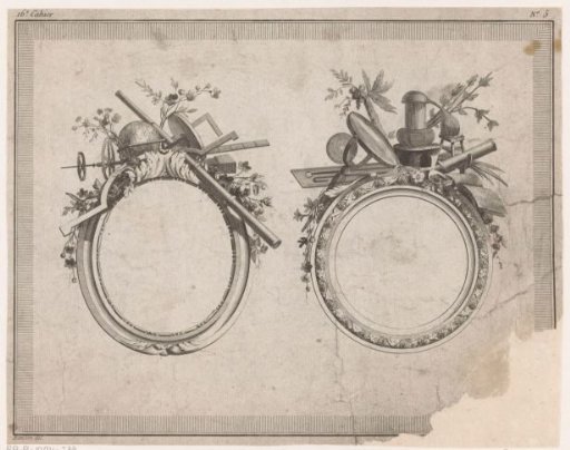 Medallions with Globe and Telescope