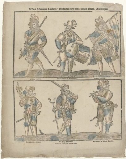 The six Dutch Batavians / each the best / according to their fashion / dressed up